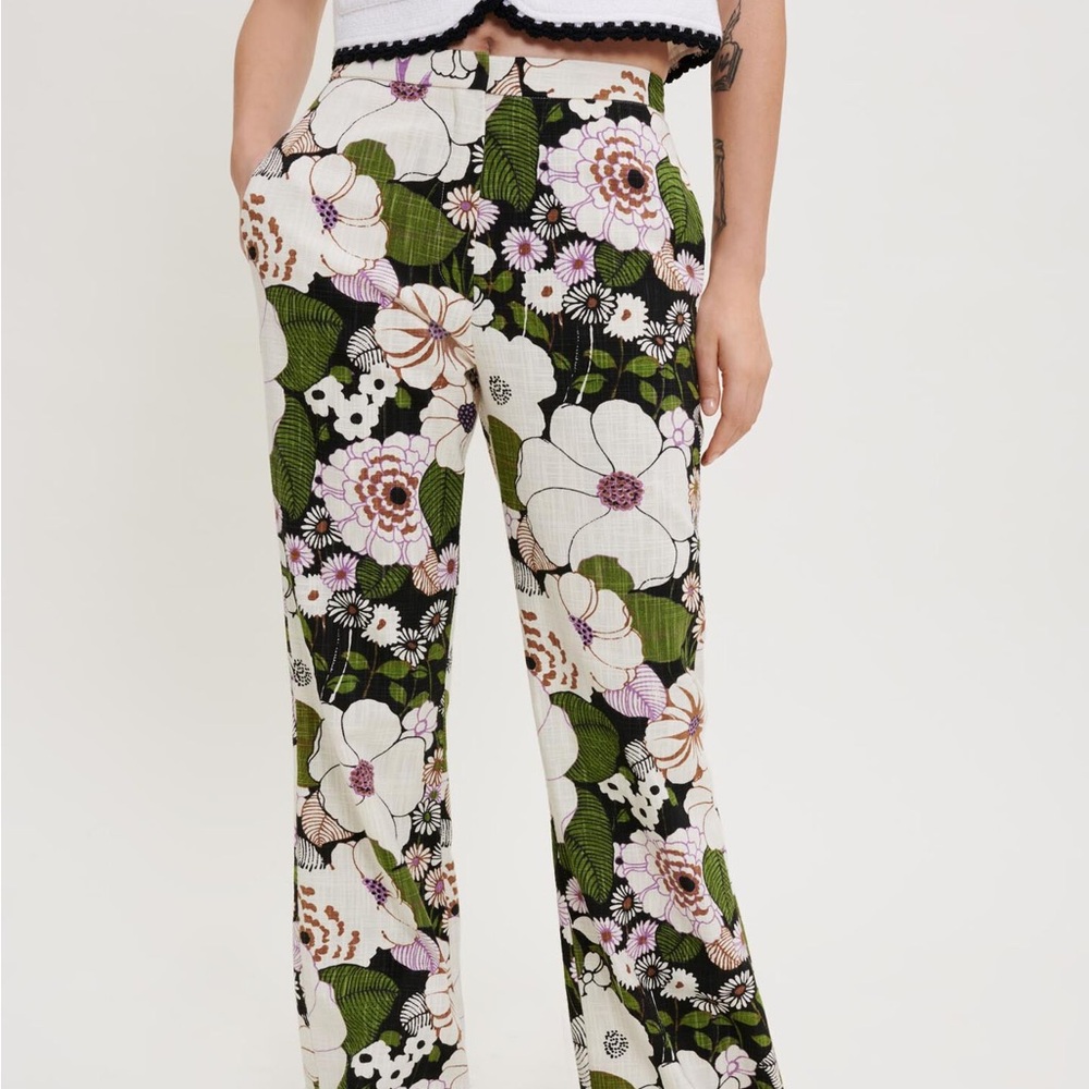 NWOT Maje floral 70's Pants